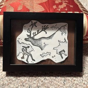 Original Hand Drawn Artwork by Jennifer Noran aka JennyKat - Cave Painting.